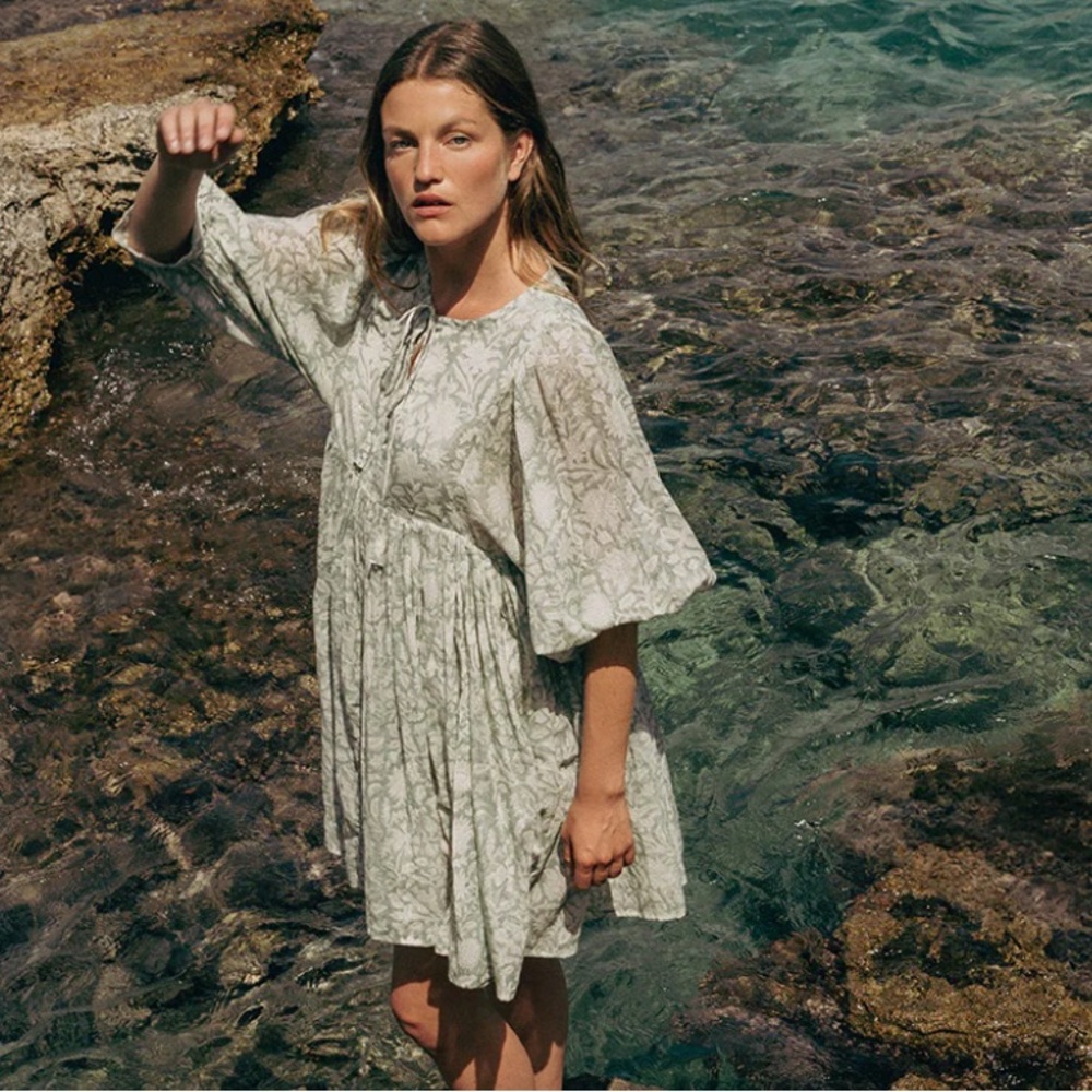 NWT Daughters of India Kyra Mini Dress, Size S (tote bag included)